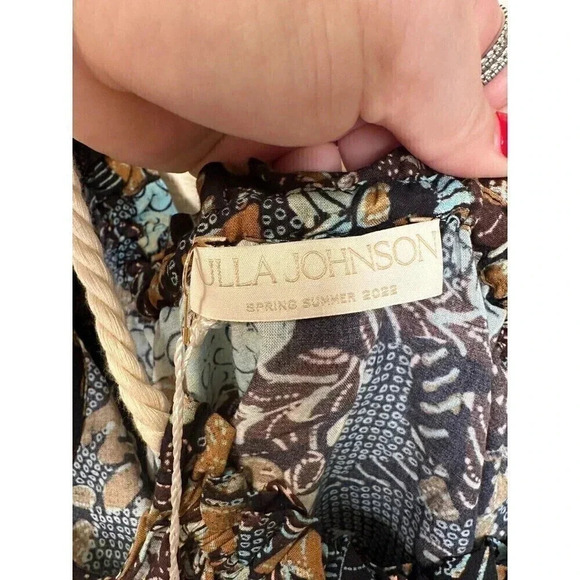 NWT Ulla Johnson TRULA Mini Cover up Dress Cotton Blend Batik Size Medium New - Picture 7 of 11